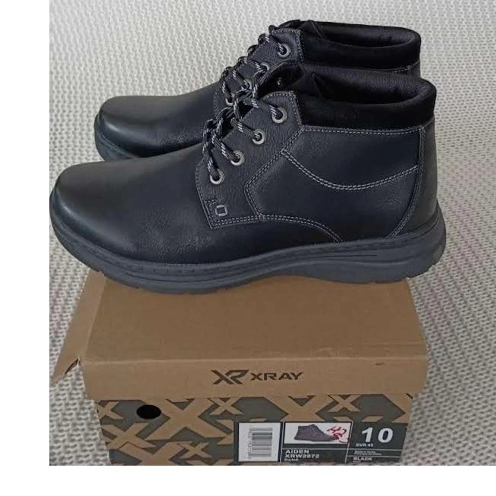 XRay Aiden Men's‎ NWT Black Lace Up Ankle Boots Size 10 EUR 43 XRW2972 $90